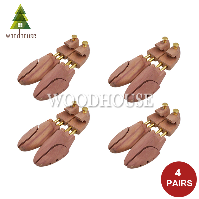 Shoe Tree Cedar - 4-PACK أنبوب مزدوج للرجال والنساء قابل